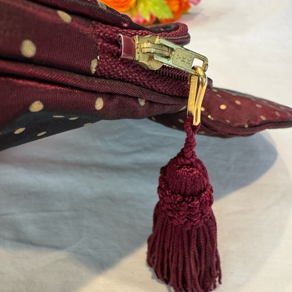 Authentic Dior Vintage  Red and Gold Clutch with Elegant Tassel